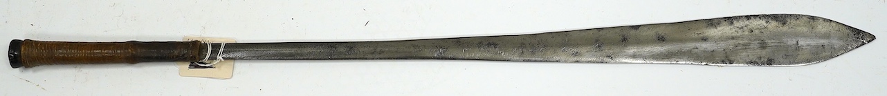 A Kenyan Maasai short sword, Seme, late 19th century, blade 58.5cm